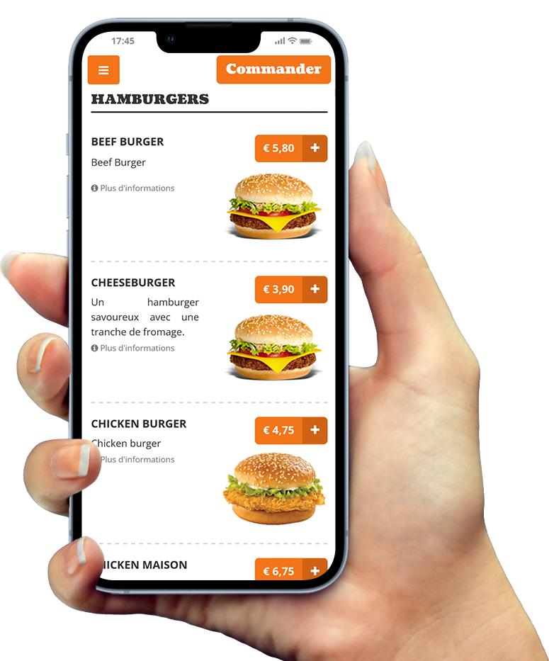 Exemple de notre application sur smartphone